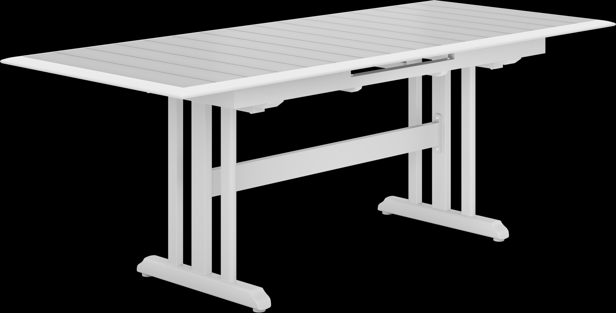Kellen White Outdoor Dining Extension Table - Thumbnail - Image 3
