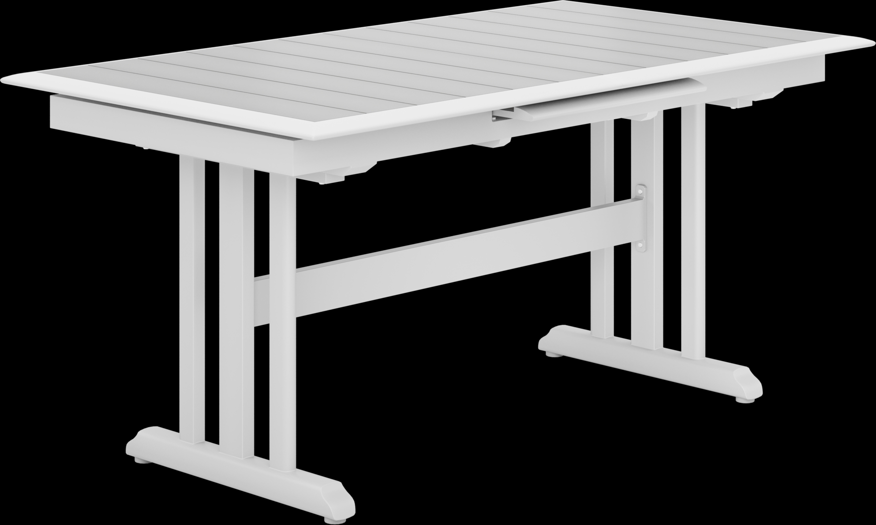 Kellen White Outdoor Dining Extension Table - Thumbnail - Image 1