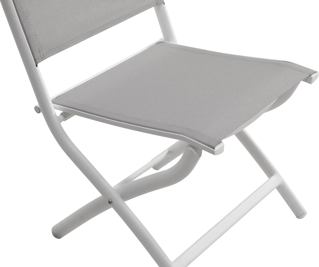 Kellen White 7 Pc Outdoor Extension Dining Set with Folding Chairs - Thumbnail - Image 15