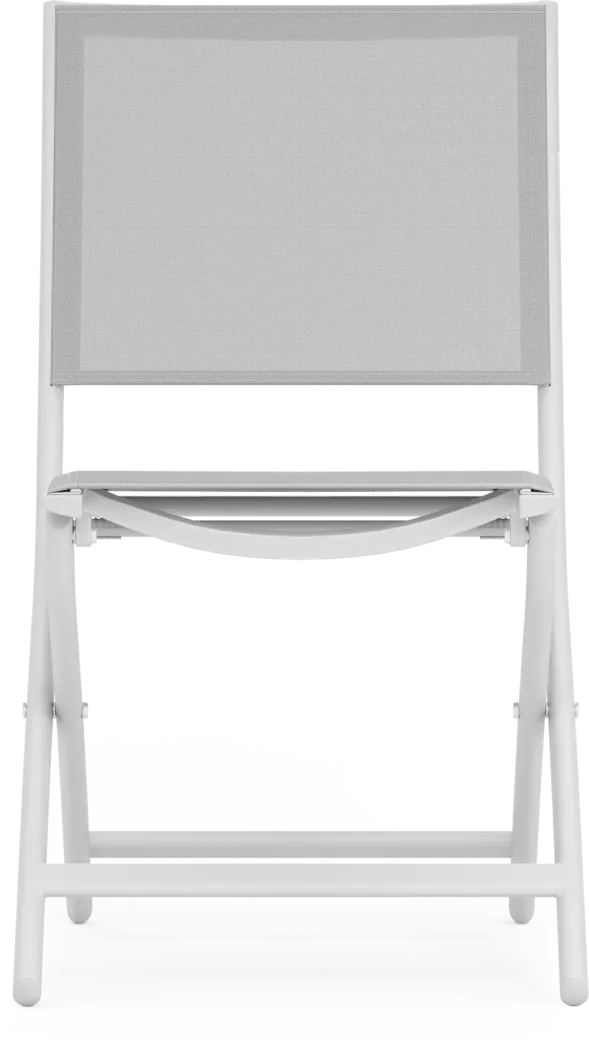 Kellen White 7 Pc Outdoor Extension Dining Set with Folding Chairs - Thumbnail - Image 11