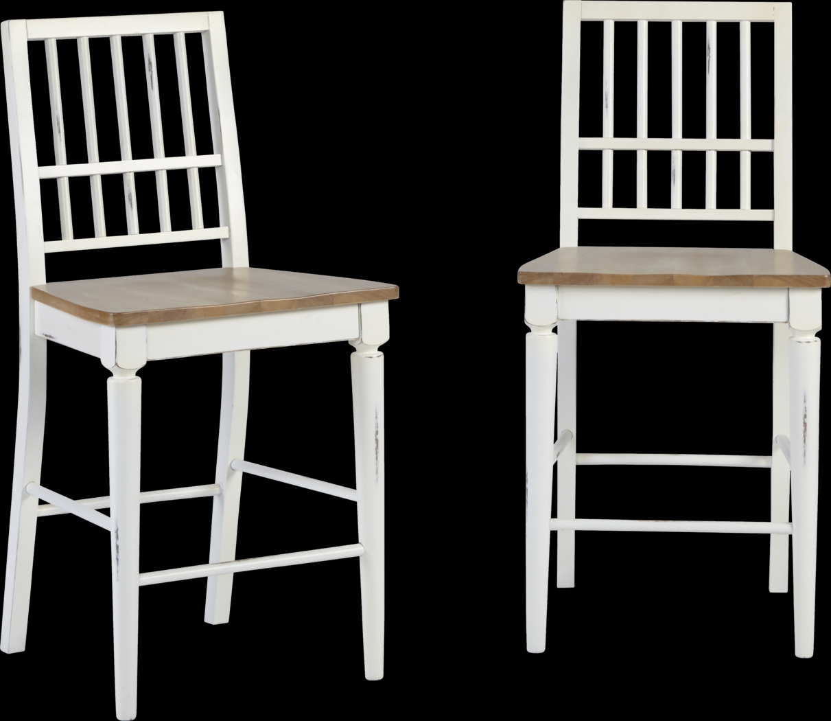 Kellisha White Counter Stool, Set of 2 - Thumbnail - Image 1