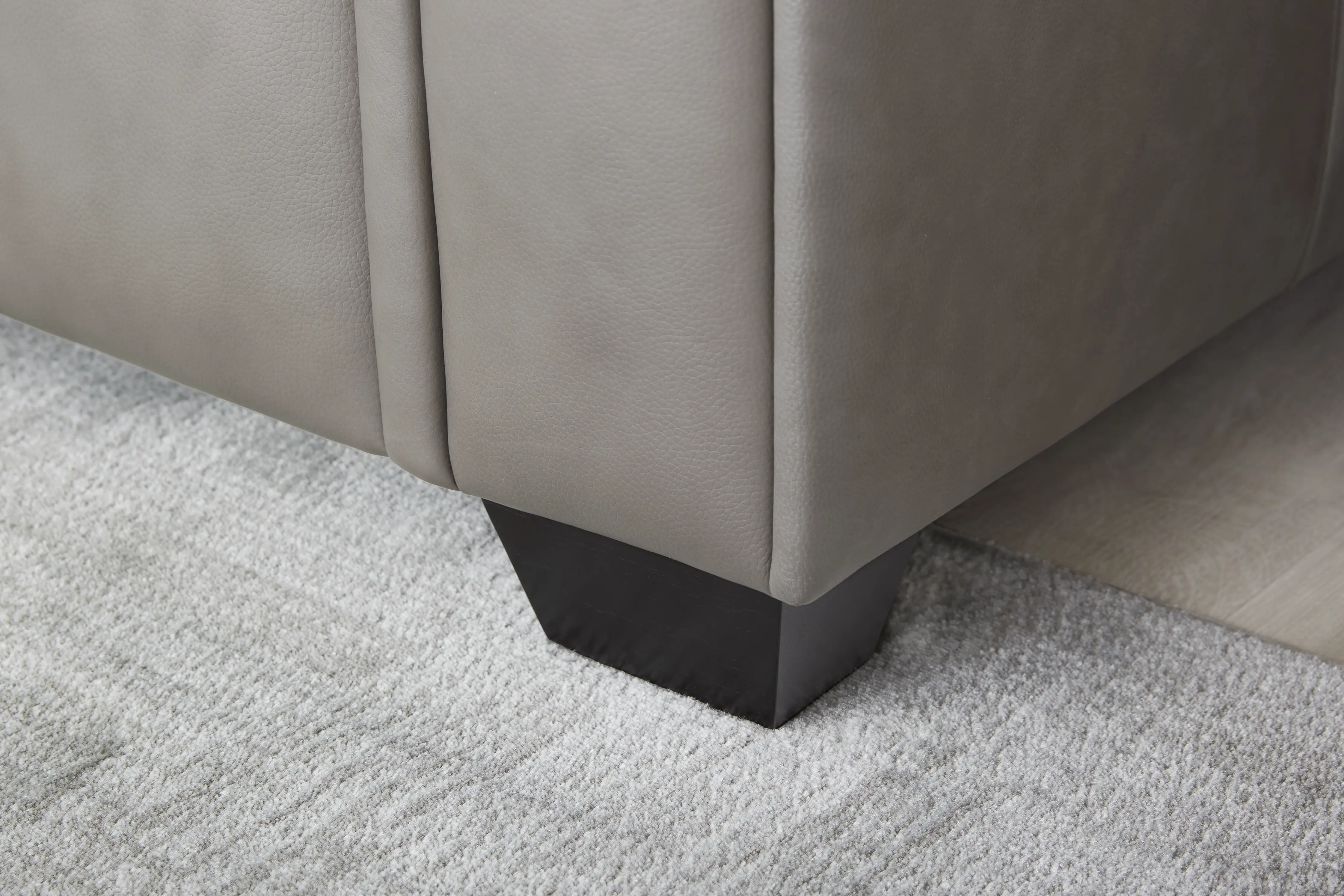 Kelly Gray Leather Sleeper Sofa - Thumbnail - Image 7