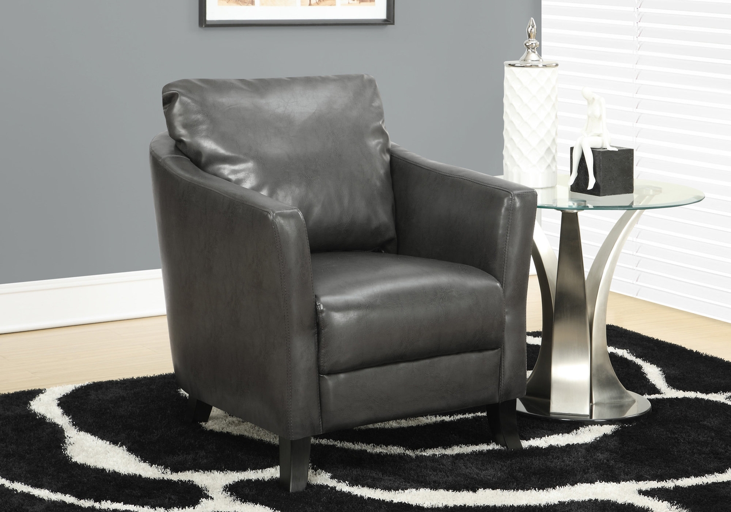 Kelman Gray Accent Chair - Thumbnail - Image 2