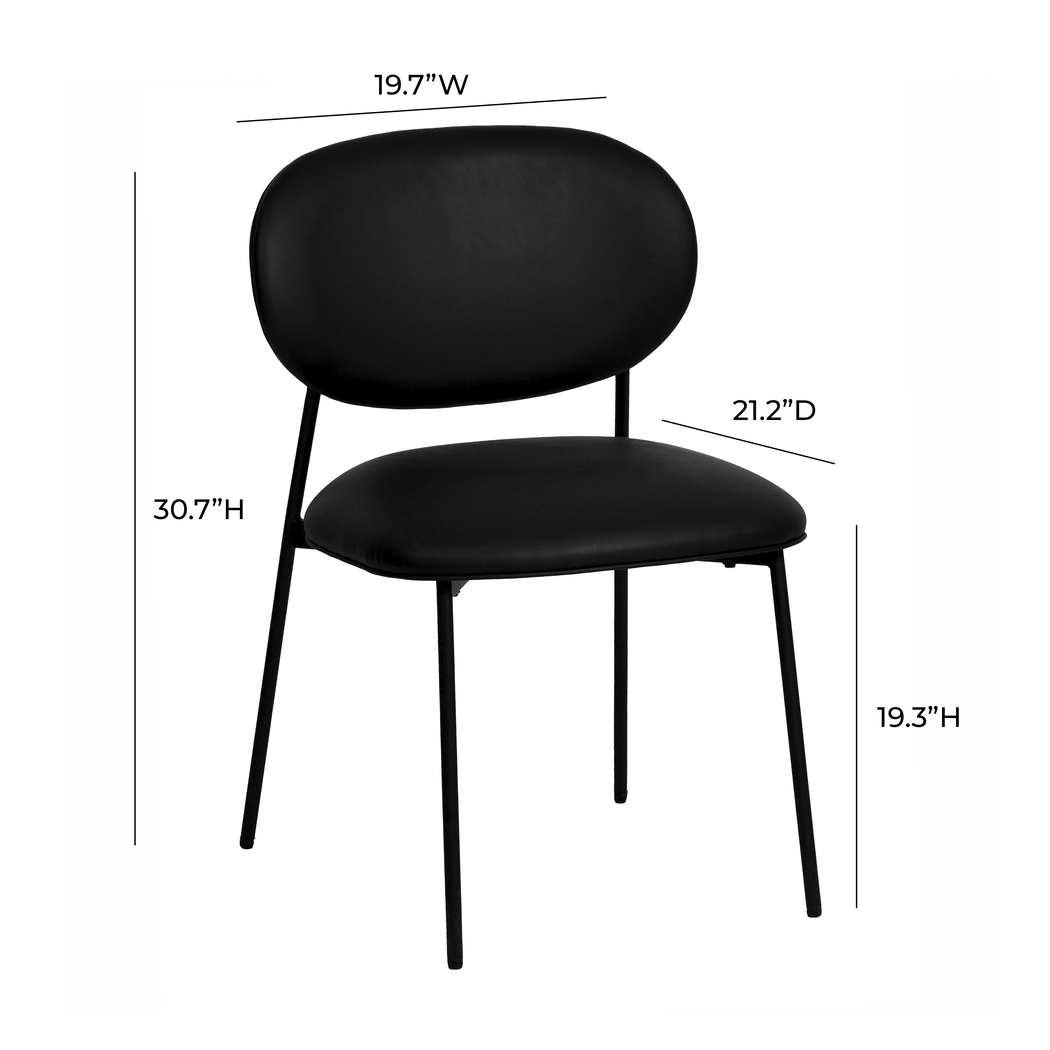Keloba I Black Side Chair, Set of 2 - Thumbnail - Image 8