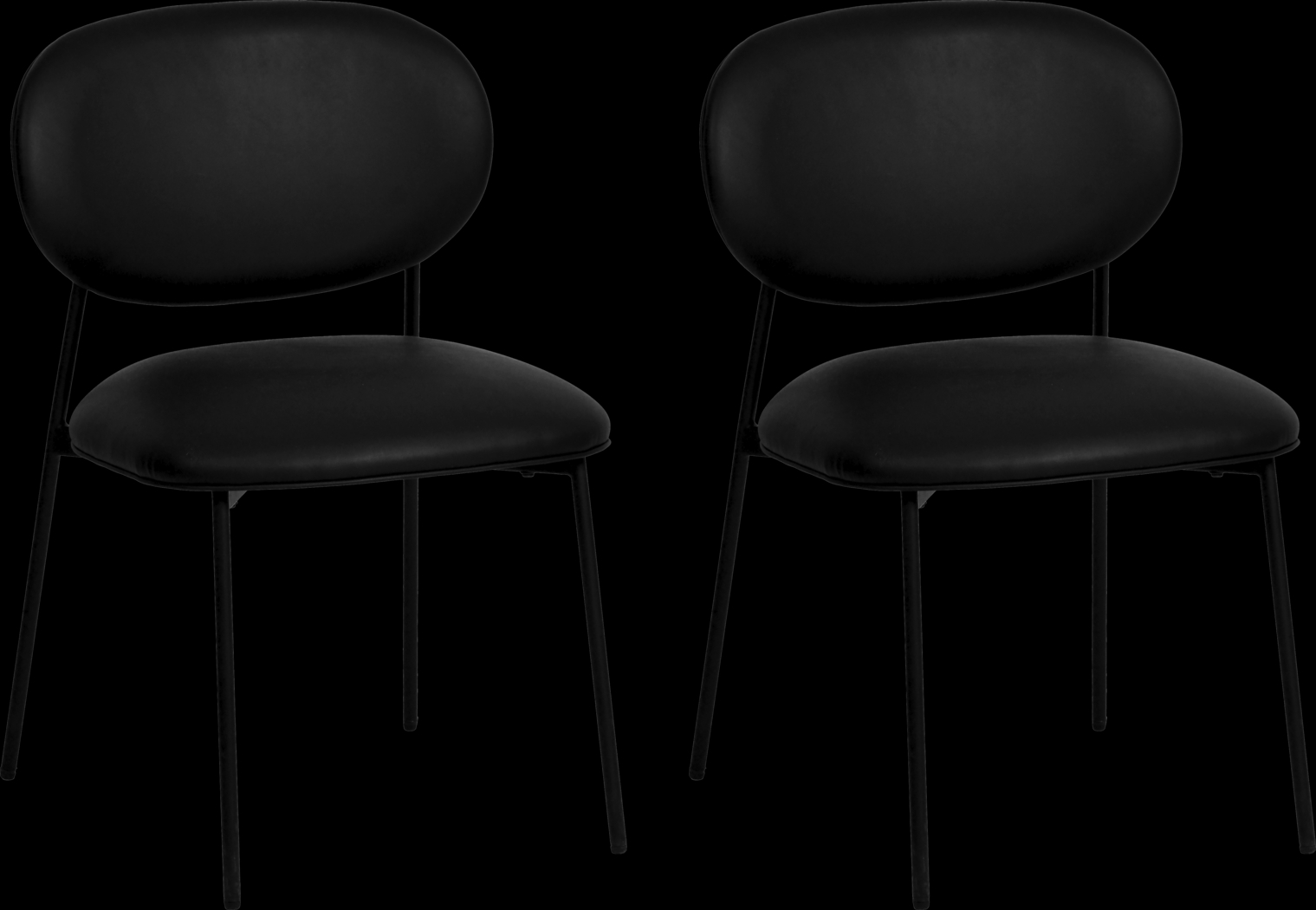 Keloba I Black Side Chair, Set of 2 - Thumbnail - Image 1