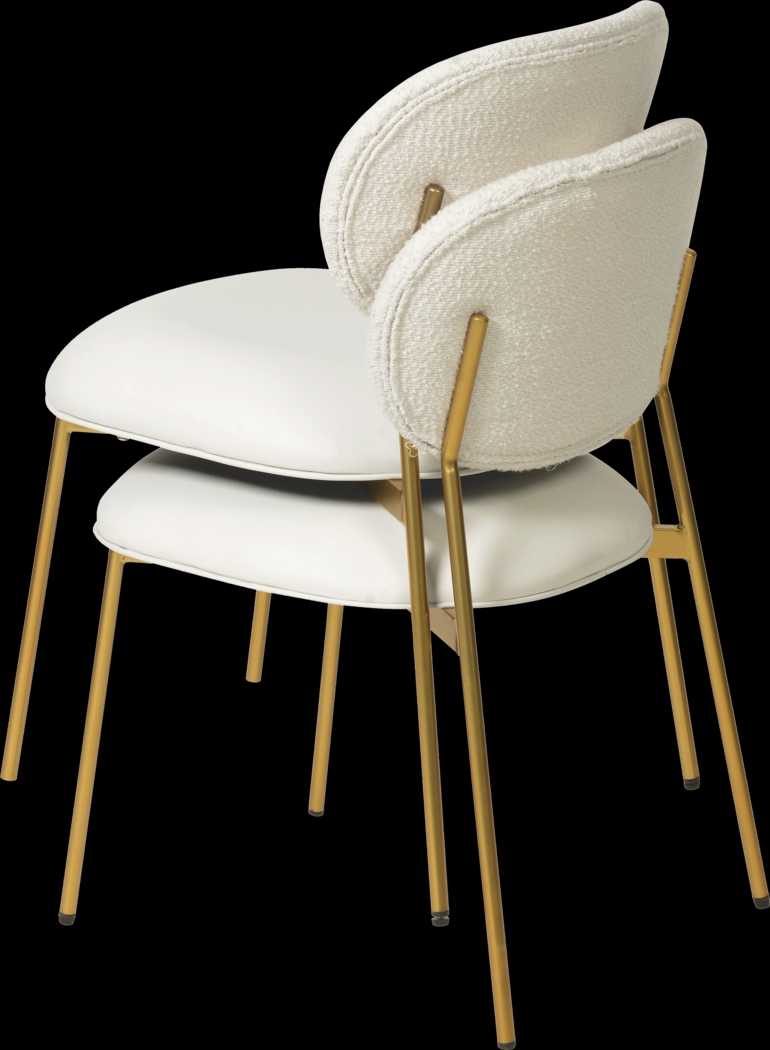 Keloba III Cream Side Chair, Set of 2 - Thumbnail - Image 5