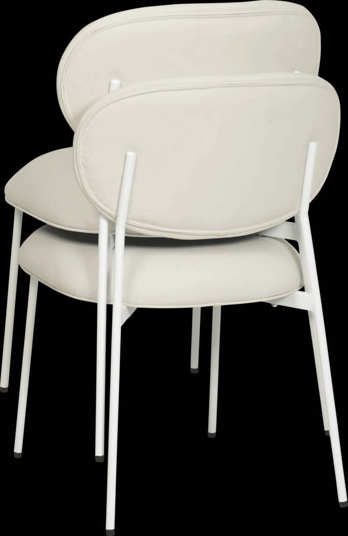 Keloba IV Cream Dining Chair, Set of 2 - Thumbnail - Image 8