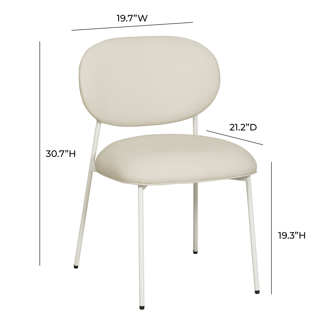 Keloba IV Cream Dining Chair, Set of 2 - Thumbnail - Image 9