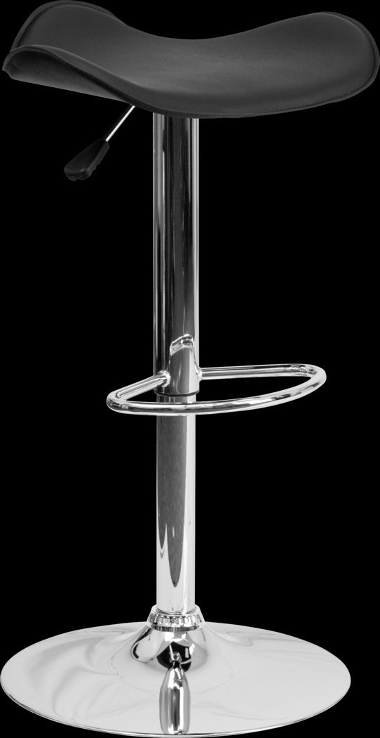 Keltey Black Adjustable Swivel Barstool - Thumbnail - Image 1