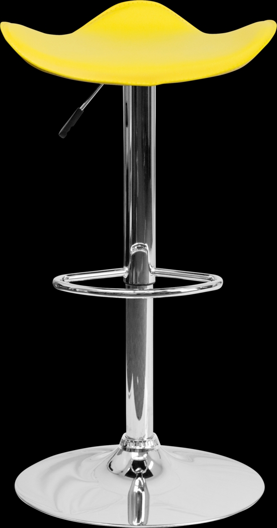 Keltey Yellow Adjustable Swivel Barstool - Thumbnail - Image 2