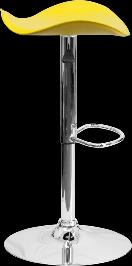 Keltey Yellow Adjustable Swivel Barstool - Thumbnail - Image 3