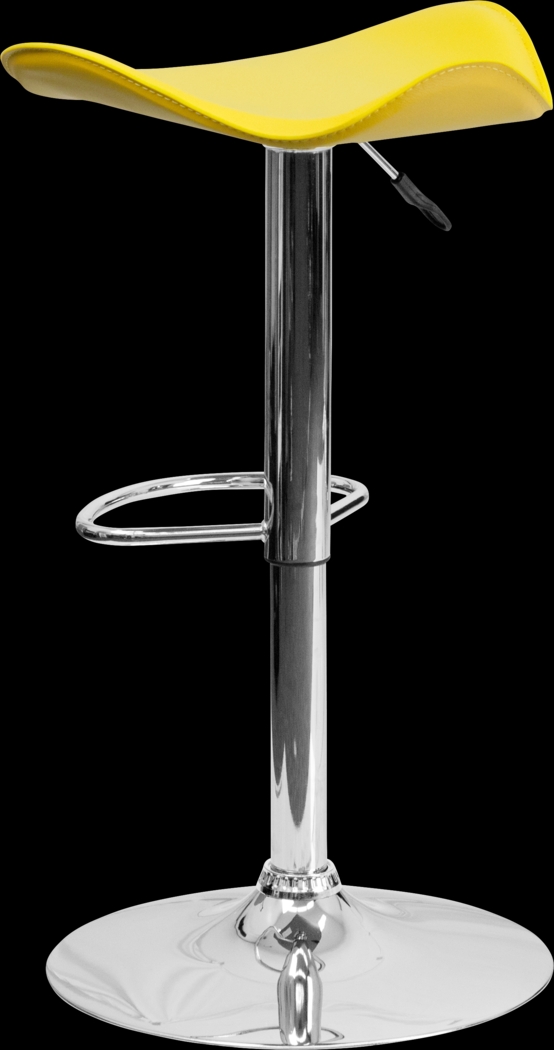 Keltey Yellow Adjustable Swivel Barstool - Thumbnail - Image 4