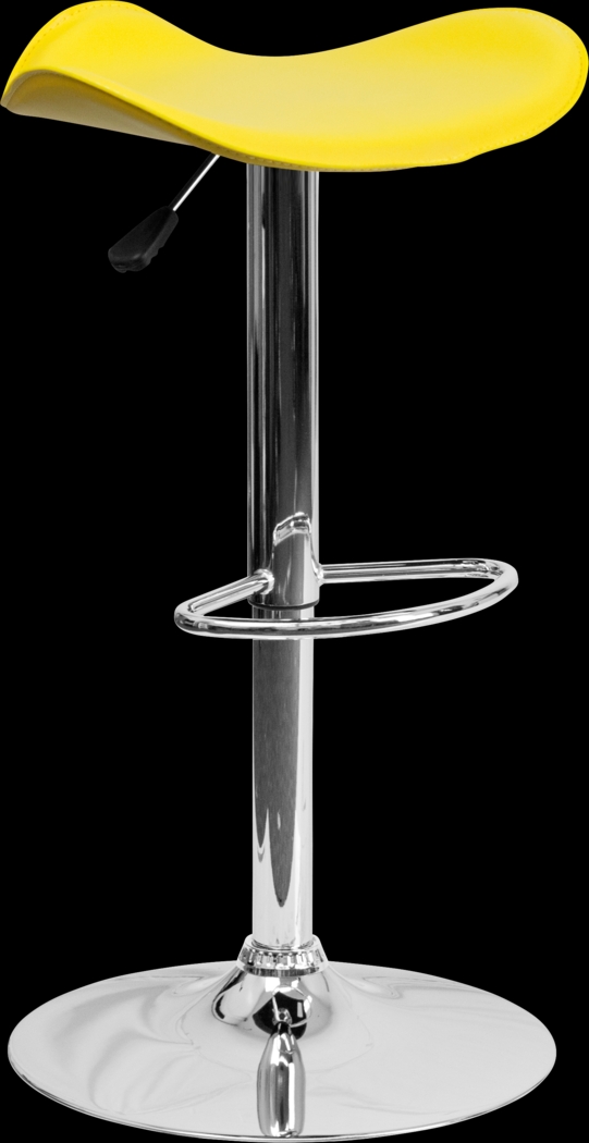 Keltey Yellow Adjustable Swivel Barstool - Thumbnail - Image 1