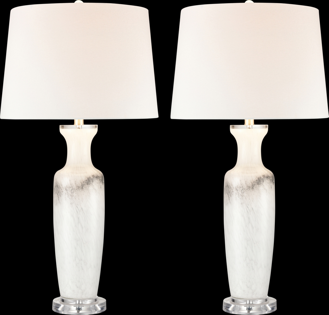 Keltic Peak White Lamp, Set of 2 - Thumbnail - Image 1