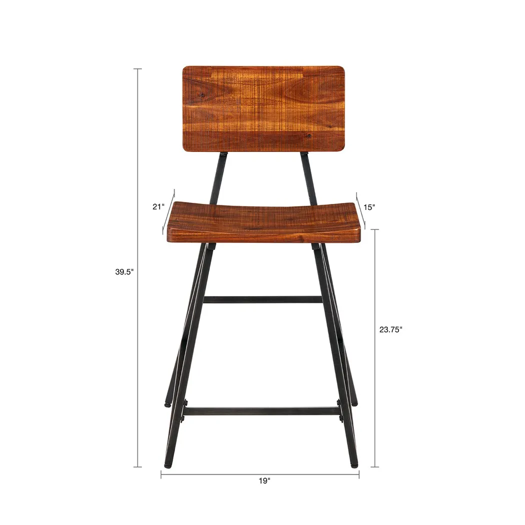 Kelvington Brown Counter Height Stool - Thumbnail - Image 6