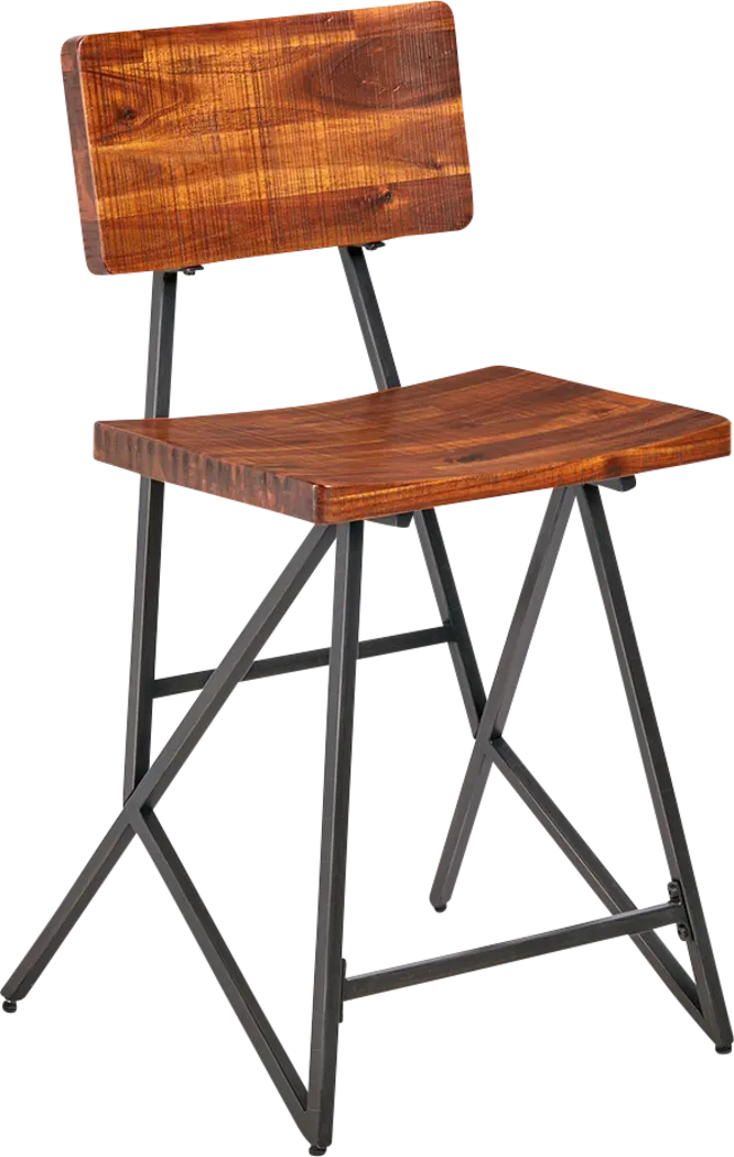 Kelvington Brown Counter Height Stool - Thumbnail - Image 1