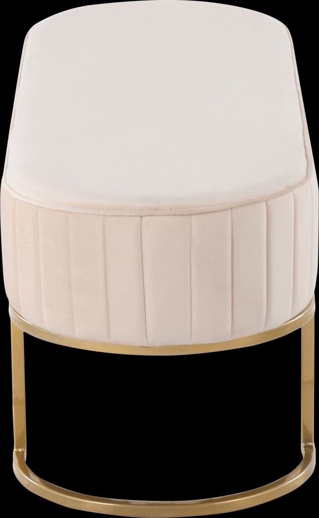 Kelvington Cream Accent Bench - Thumbnail - Image 2