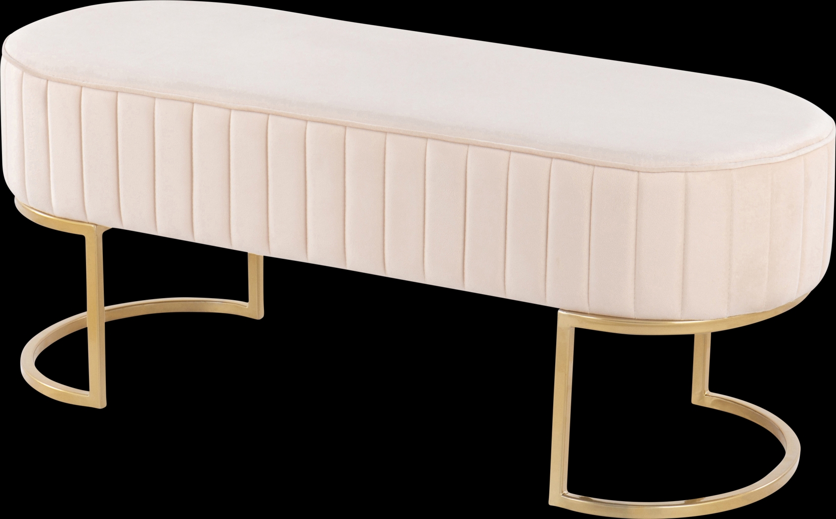 Kelvington Cream Accent Bench - Thumbnail - Image 3