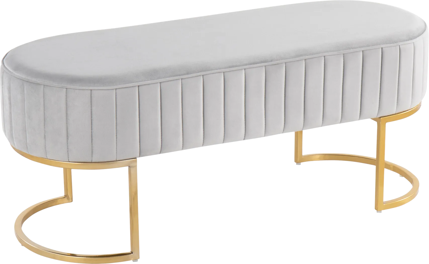 Kelvington Silver Accent Bench - Thumbnail - Image 1