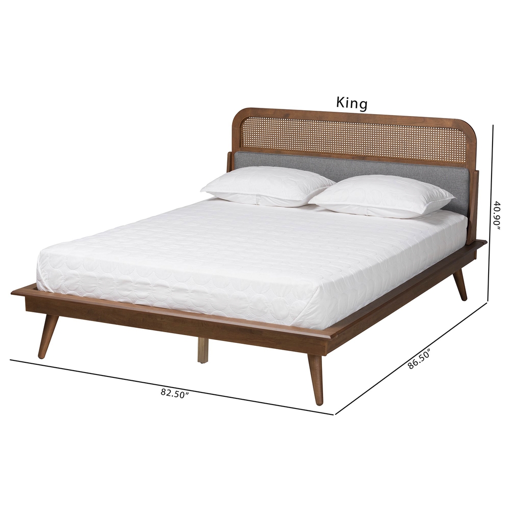 Kemrow Brown King Platform Bed - Thumbnail - Image 9