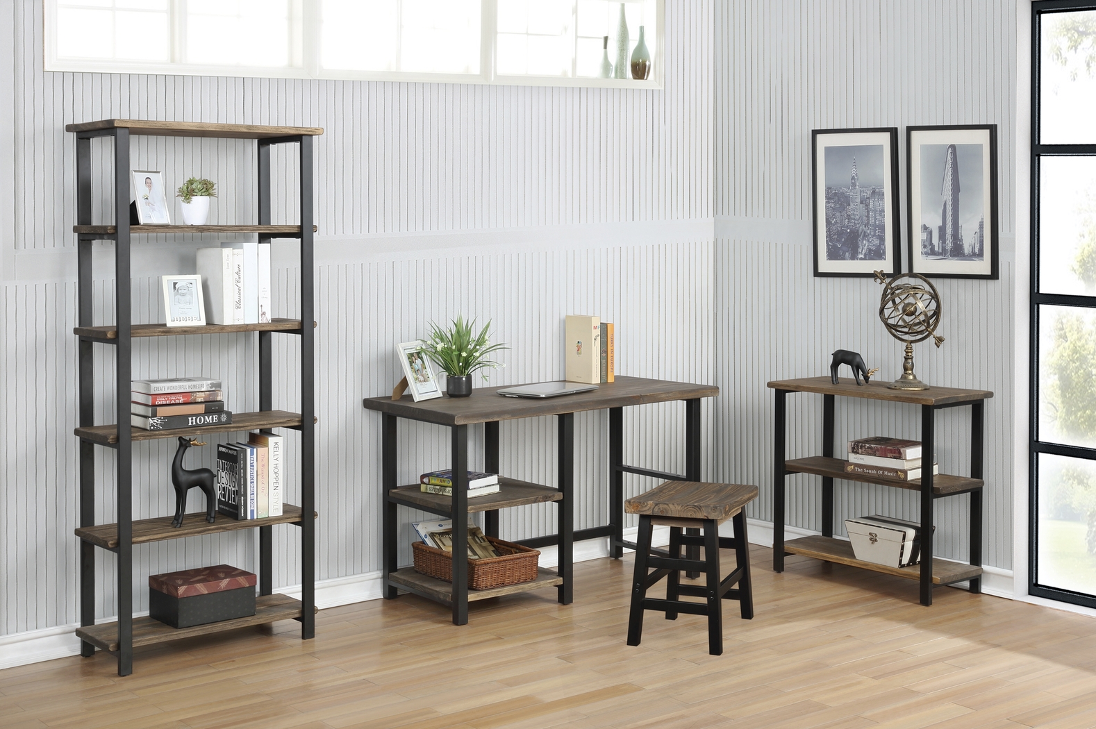 Kenarra I Brown 5-Shelf Bookcase - Thumbnail - Image 6