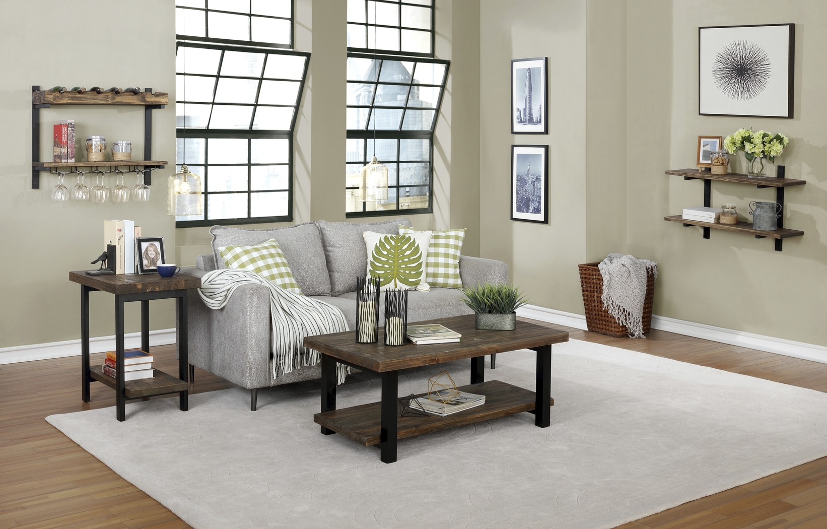 Kenarra III Brown Wall Shelf - Thumbnail - Image 3