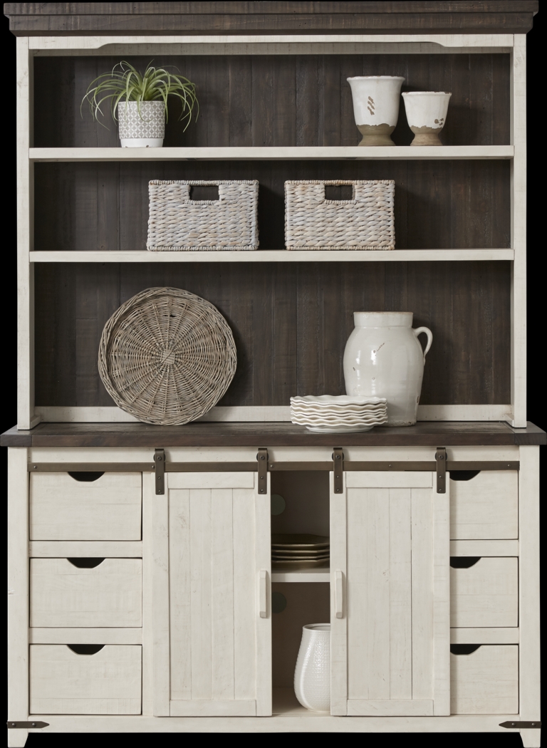 Kenbridge White 2 Pc Server with Hutch - Thumbnail - Image 2