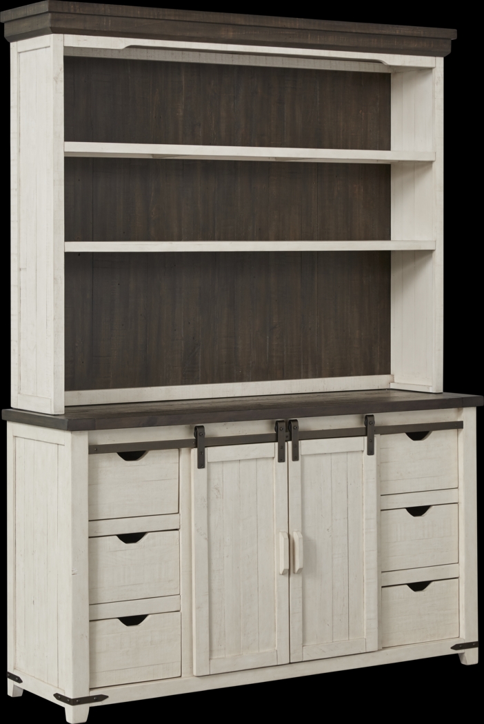 Kenbridge White 2 Pc Server with Hutch - Thumbnail - Image 1