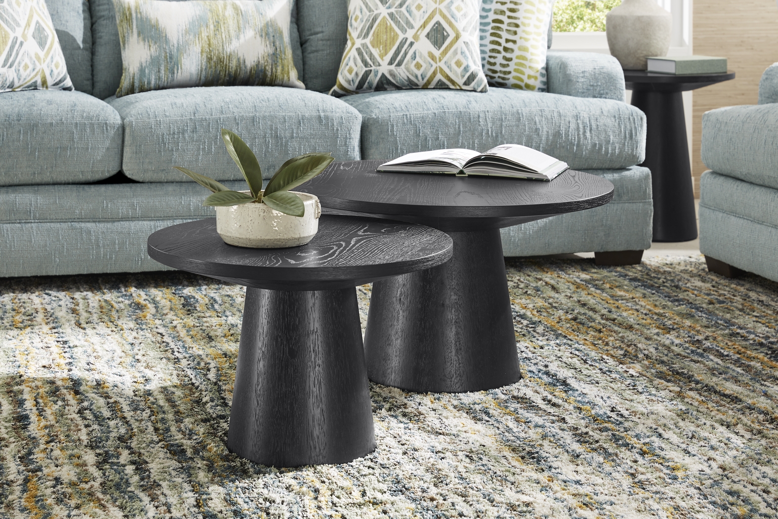 Kendall Black 2 Pc Table Set - Thumbnail - Image 2
