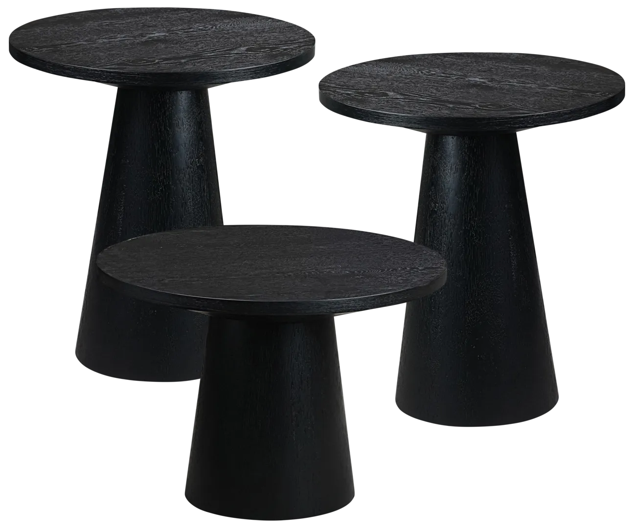 black 3 pc table set