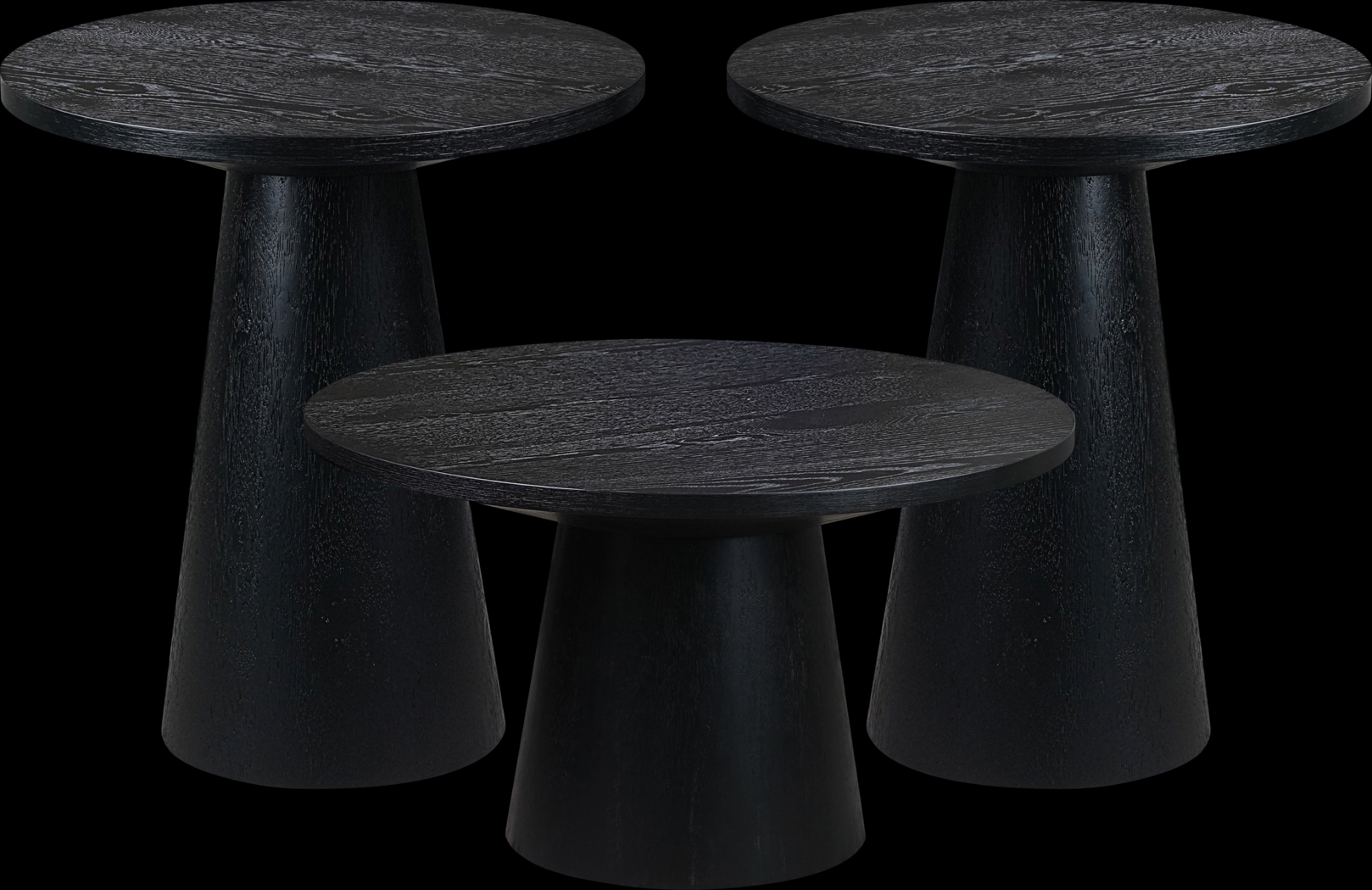 Kendall Black 3 Pc Table Set - Thumbnail - Image 1