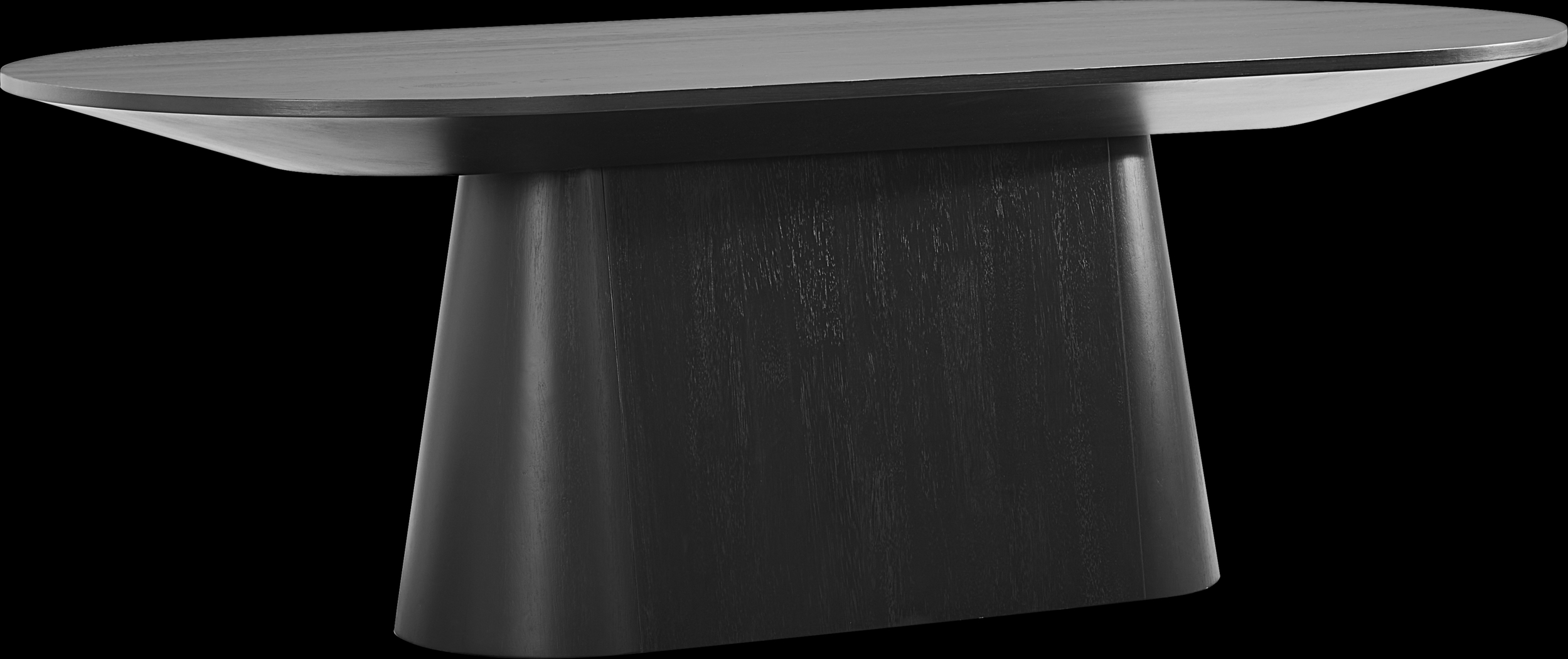 Kendall Black 5 Pc Oval Dining Room with White Side Chairs - Thumbnail - Image 2