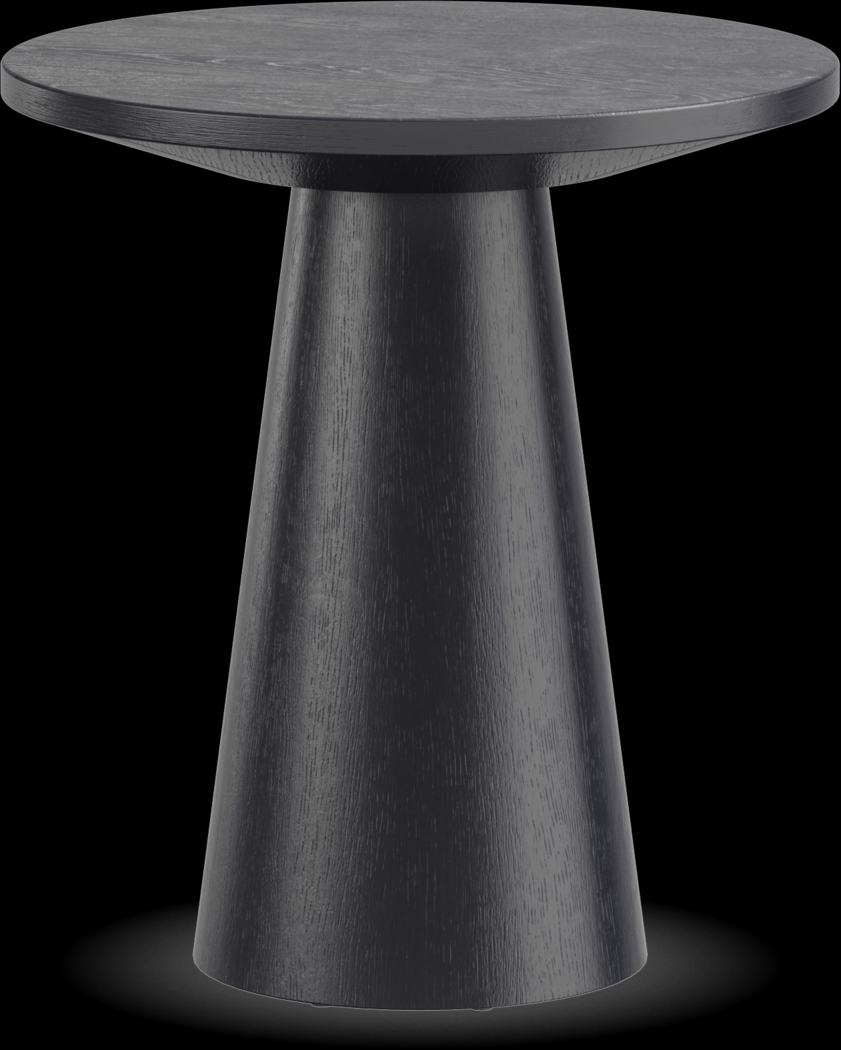 Kendall Black Round End Table - Thumbnail - Image 1