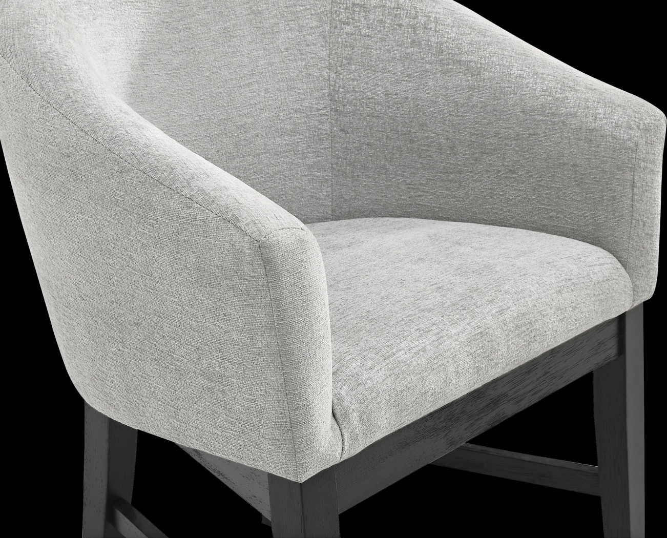 Kendall Black 5 Pc 48" Round Dining Room with Gray Arm Chairs - Thumbnail - Image 5