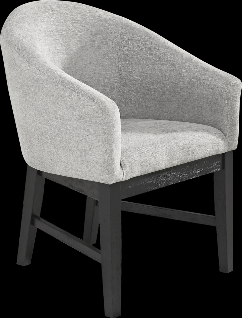 Kendall Black 5 Pc 48" Round Dining Room with Gray Arm Chairs - Thumbnail - Image 3