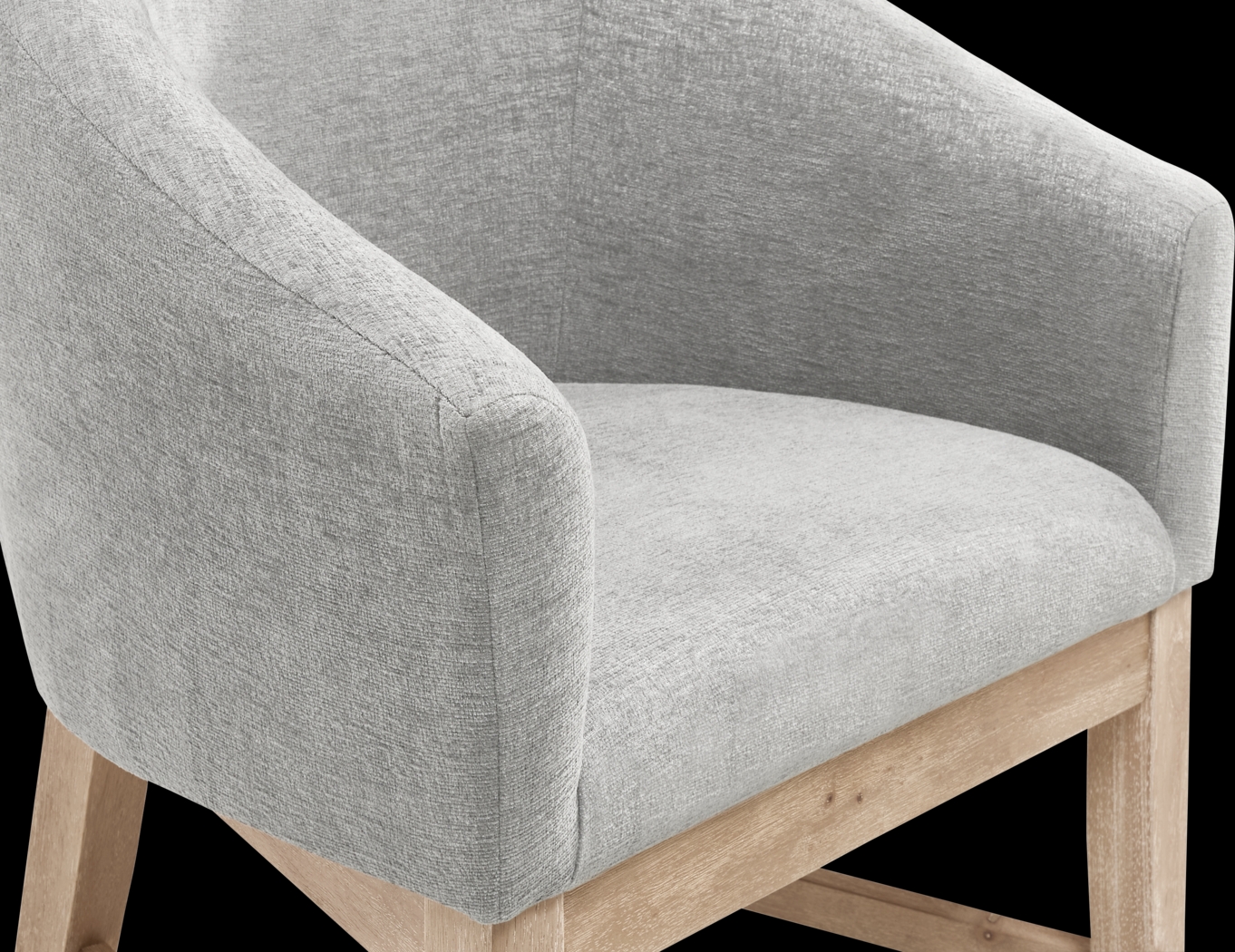Kendall Gray Arm Chair with Natural Legs - Thumbnail - Image 3