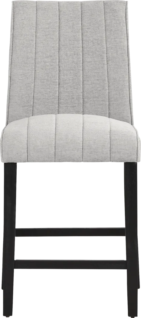 Kendall Black 3 Pc 48" Round Counter Height Dining Room with Gray Stools - Thumbnail - Image 7