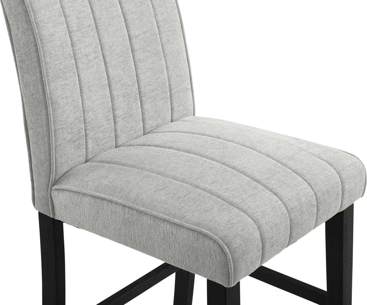 Kendall Black 3 Pc 48" Round Counter Height Dining Room with Gray Stools - Thumbnail - Image 8