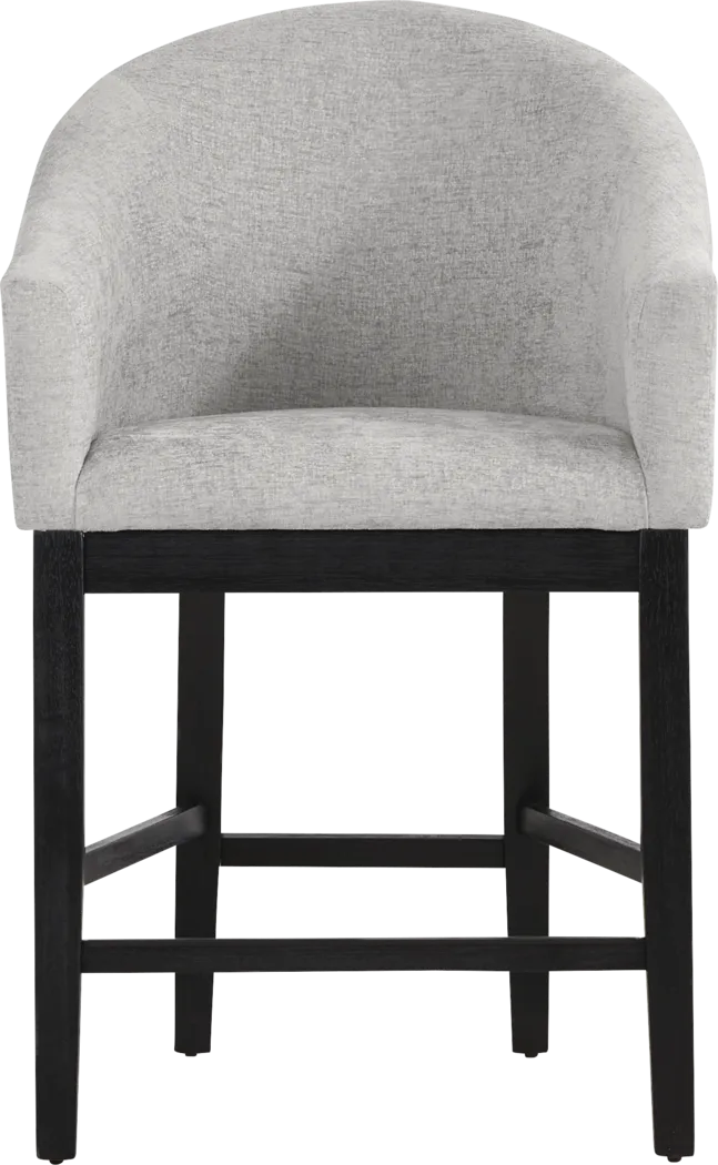 Kendall Gray Counter Height Stool with Black Legs - Thumbnail - Image 2