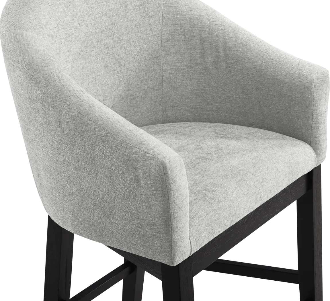 Kendall Gray Counter Height Stool with Black Legs - Thumbnail - Image 3