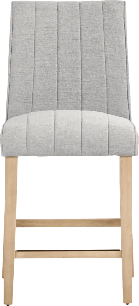 Kendall Gray Counter Height Stool with Natural Legs - Thumbnail - Image 2