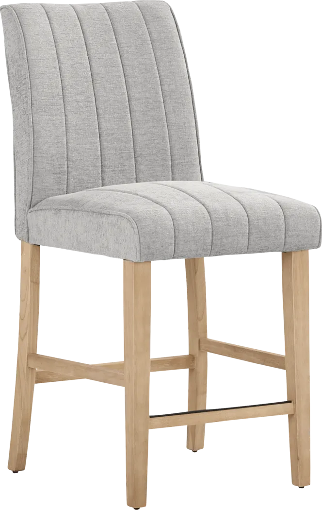 Kendall Gray Counter Height Stool with Natural Legs - Thumbnail - Image 1