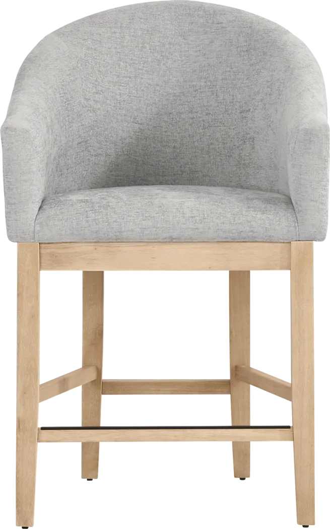 Kendall Gray Counter Height Stool with Natural Legs - Thumbnail - Image 2