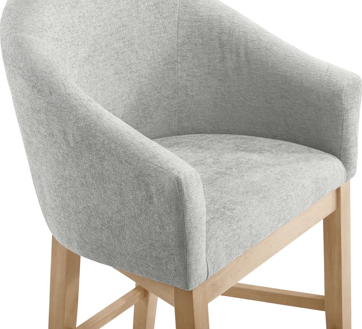 Kendall Gray Counter Height Stool with Natural Legs - Thumbnail - Image 3