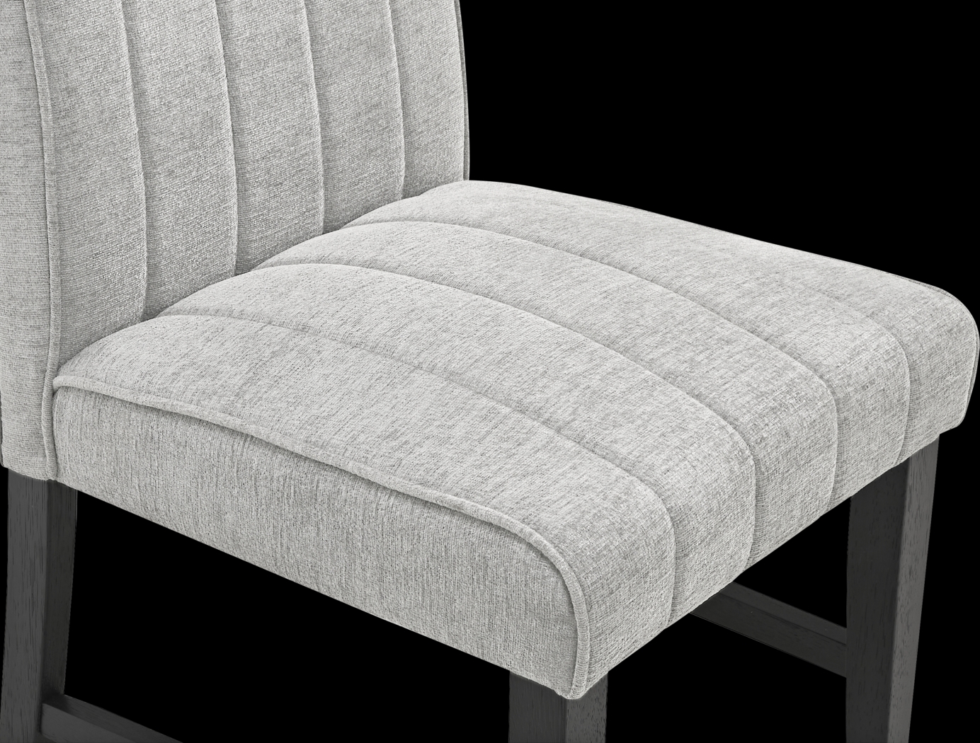 Kendall Black 5 Pc 48" Round Dining Room with Gray Side Chairs - Thumbnail - Image 5