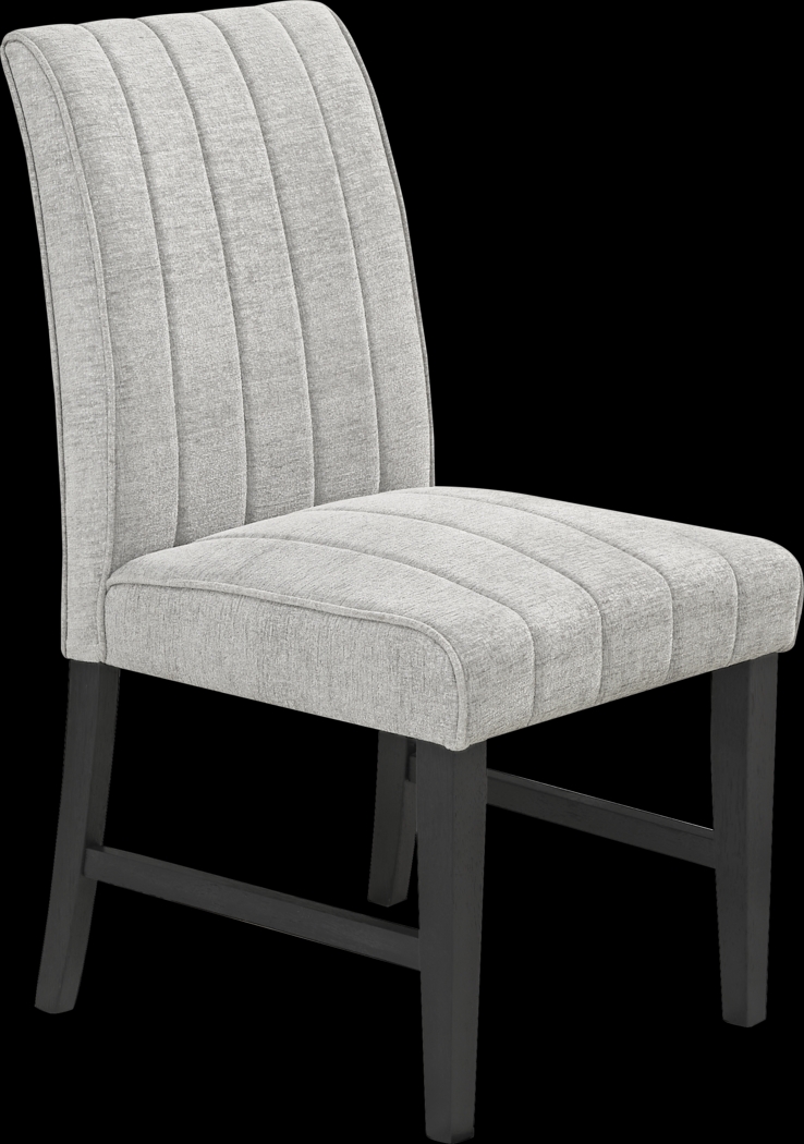 Kendall Black 5 Pc 48" Round Dining Room with Gray Side Chairs - Thumbnail - Image 3