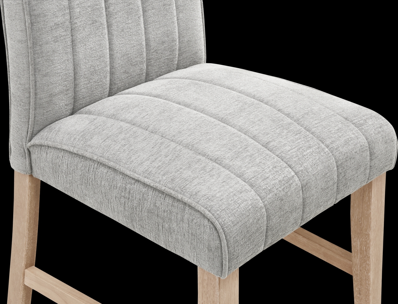 Kendall Gray Side Chair with Natural Legs - Thumbnail - Image 3