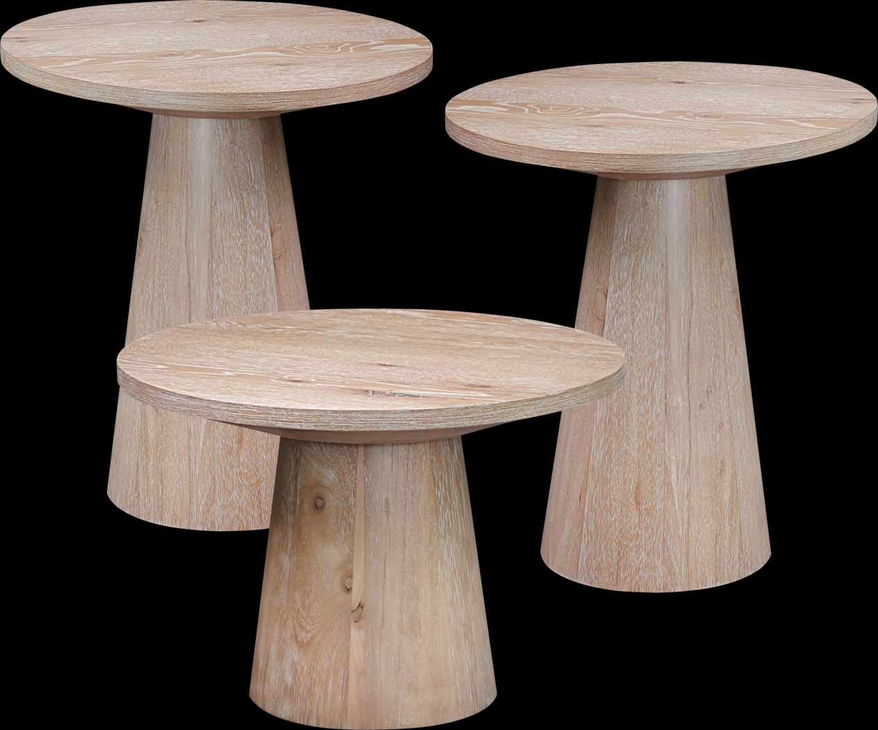 Kendall Natural 3 Pc Table Set - Thumbnail - Image 1