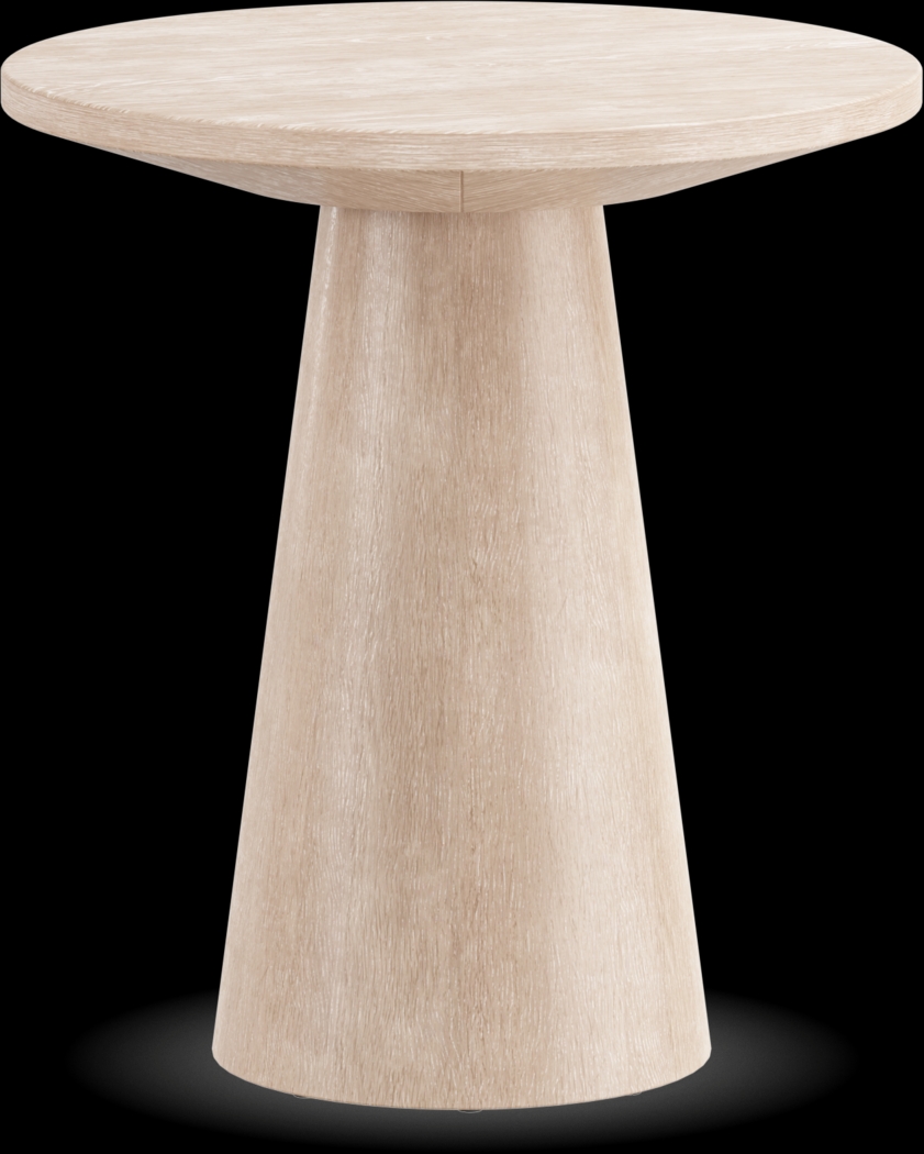 Kendall Natural Round End Table - Thumbnail - Image 2
