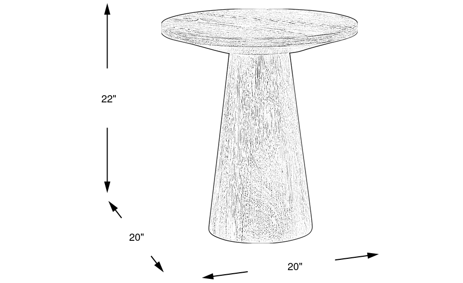 Dimension Image. Please refer to the Dimension Tab on this page for dimension details.